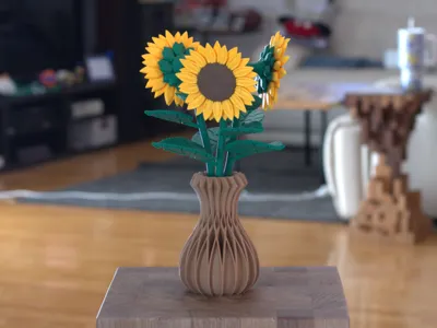 Sunflower Bouquet Vase -FlexiPlants Garden Ser.
