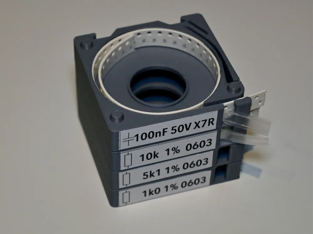 Organizador: Stacking 8mm SMD Tape Reel Organizer/Dispenser. Referencia del modelo original.