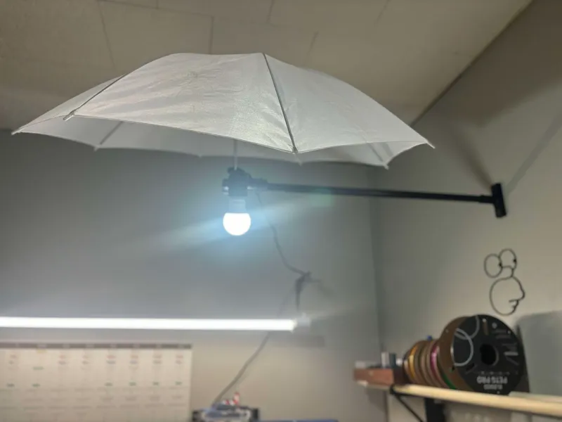 Pole light wall mount