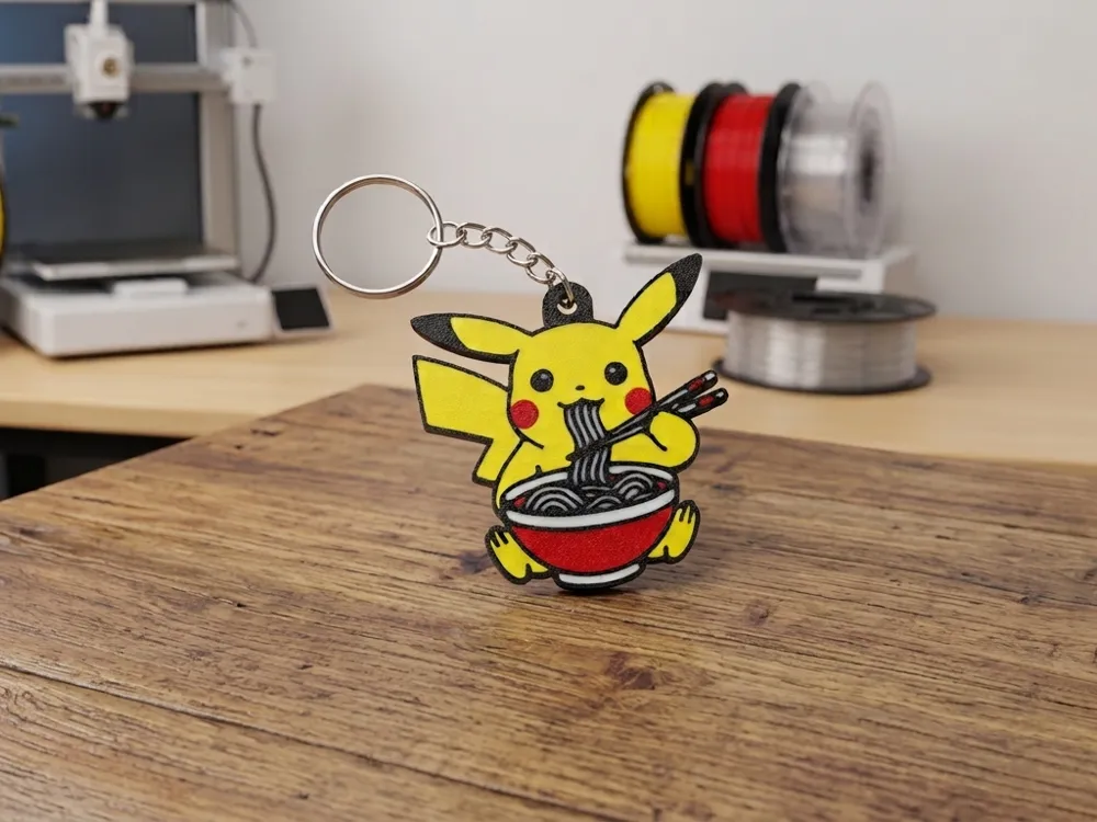 Pikachu Modelo Pikachu Ramen – Llavero Pokémon - Modelo de impresión 3D gratuito ...