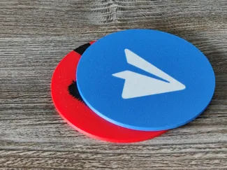 Telegram coaster