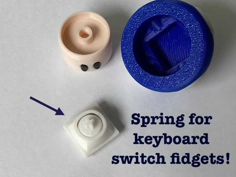 Spring for keyboard switch fidgets