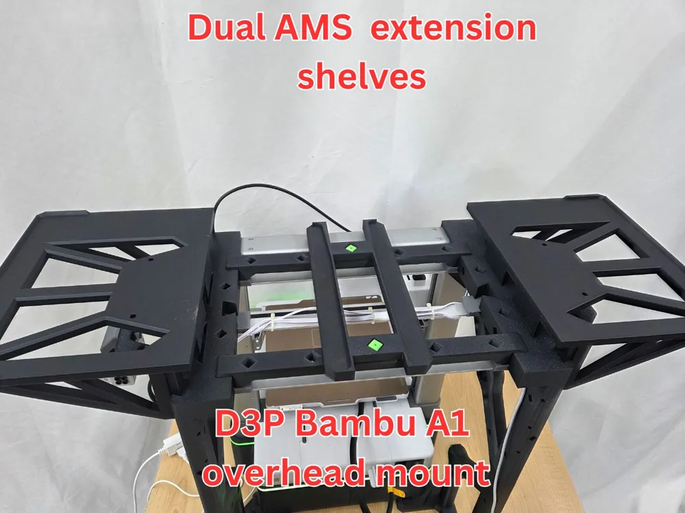 D3P A1 overhead - dual AMS 1 extension shelves - Free 3D Print Model ...