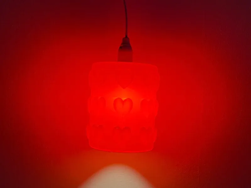 Heart inspired pendant lamp shade 