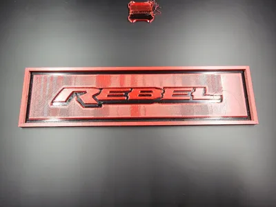 Dodge Ram Rebel Framed Badge