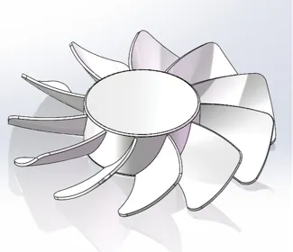 Handheld brushless fan blades