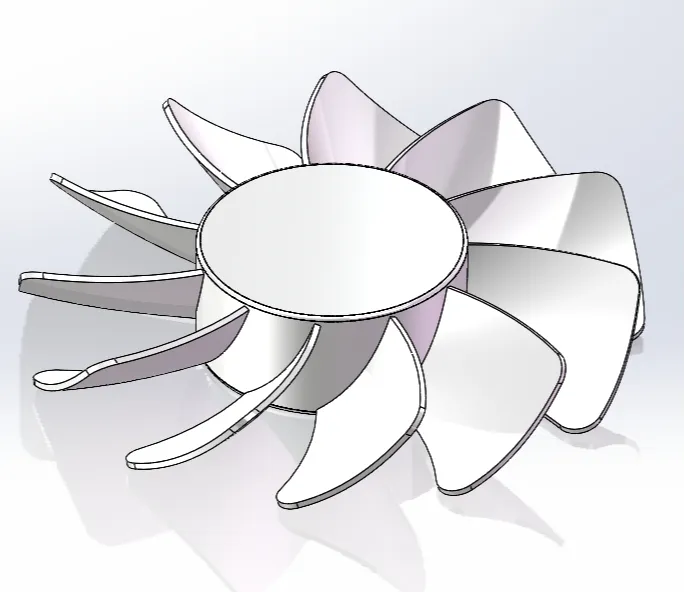 Handheld brushless fan blades