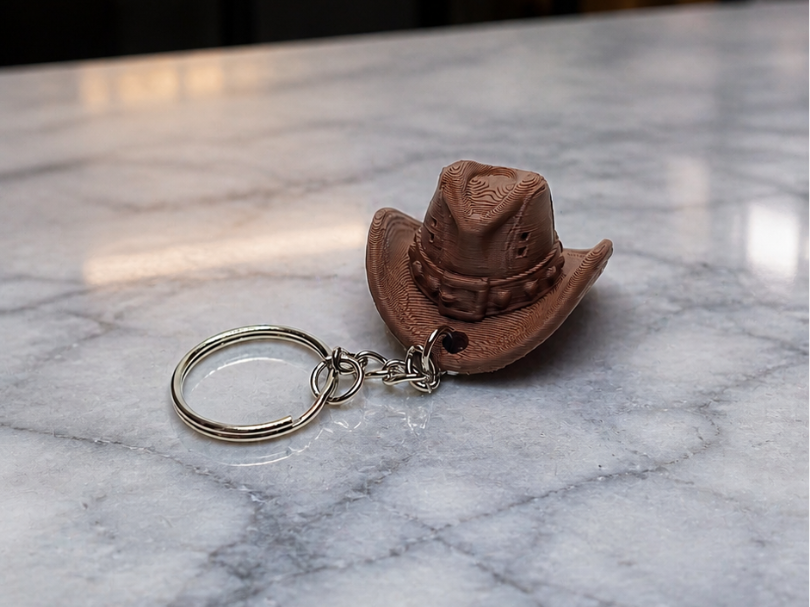 Westernhut Cowboy  Schluesselanhaenger mit Details