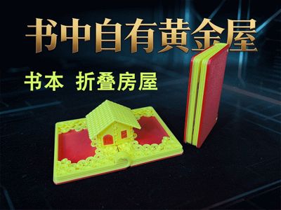 A book holds a house of gold (folding toy)