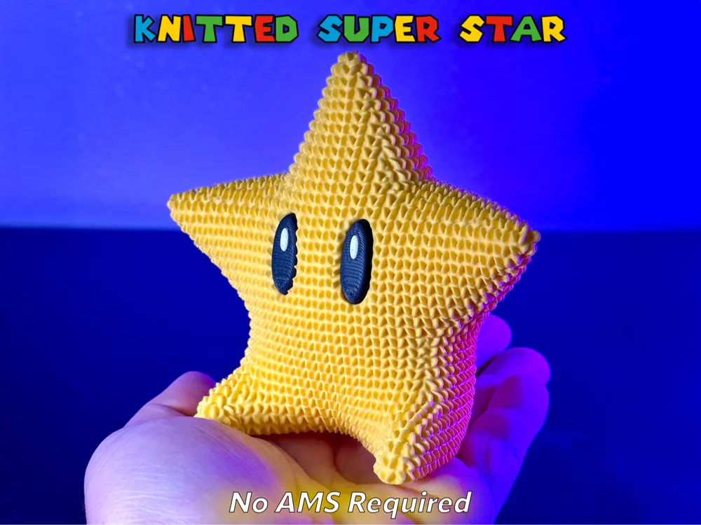 Cute Knitted Super Mario Super Star by McG3D Designs MakerWorld ...