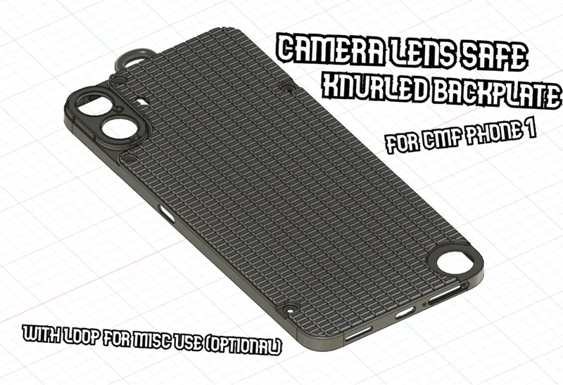 knurled backplate + lens protection for cmf phone