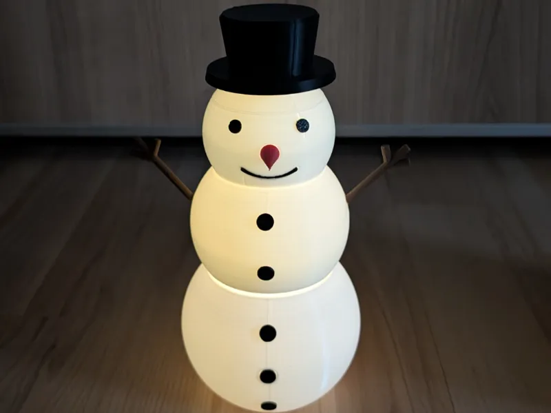(NO AMS) Snowman as a light or as sweet container