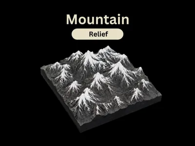 Alpine Relief with Snow-Capped Peaks