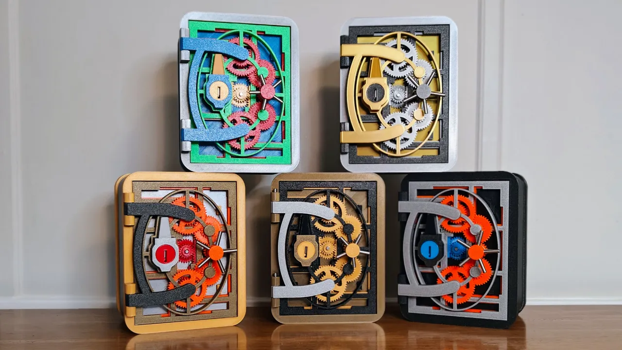 3D Printed Vault with Pin Tumbler Lock view 2