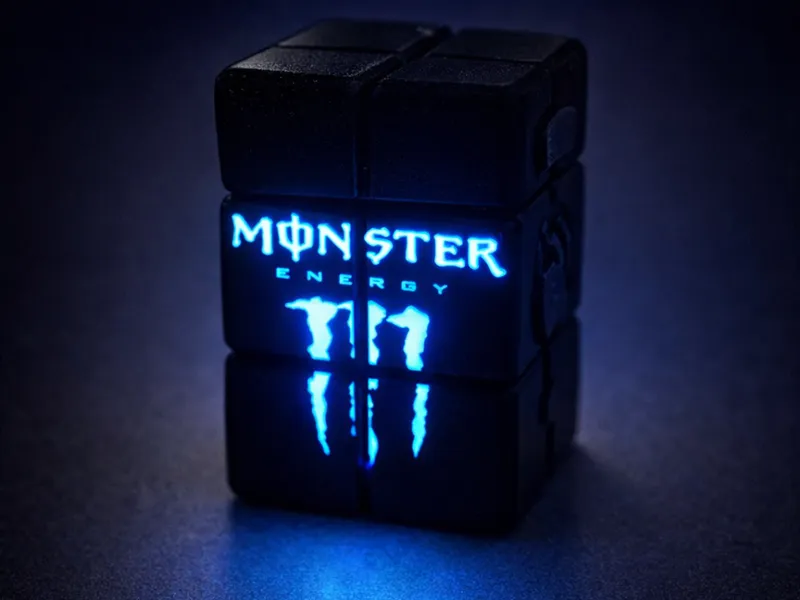 Monster Energy–Inspired Glow Fidget Cube