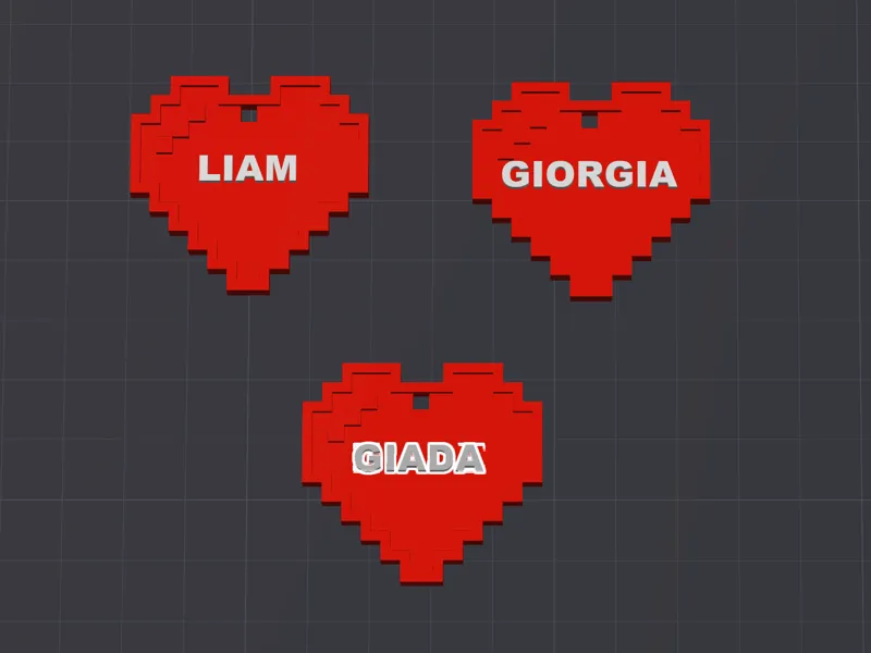 pixel 8-Bit Heart Keychain 4