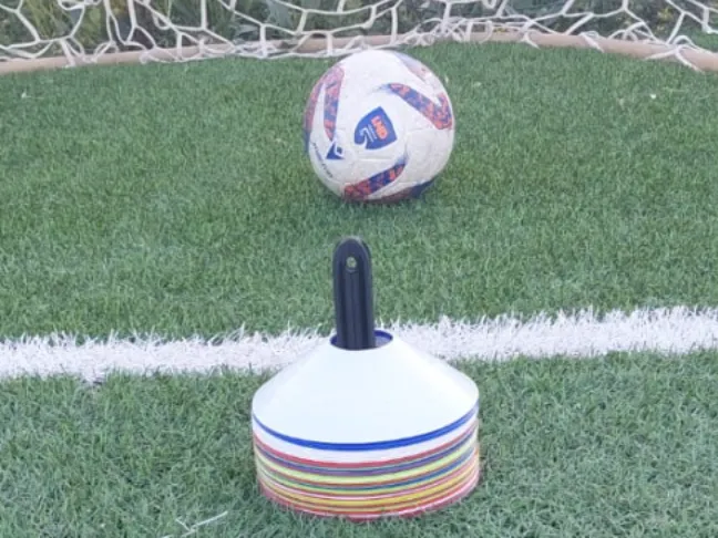 Football training cones stand