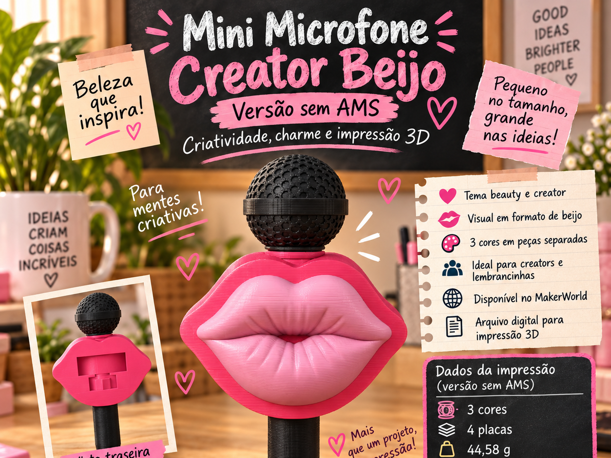 Mini Microfone Creator Beijo sem AMS - 1