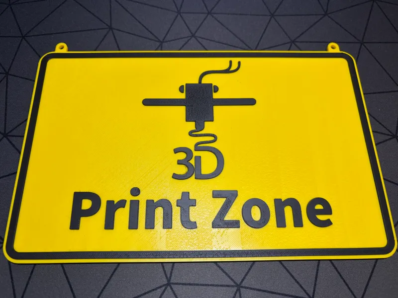 3D Print Zone Sign with hooks
