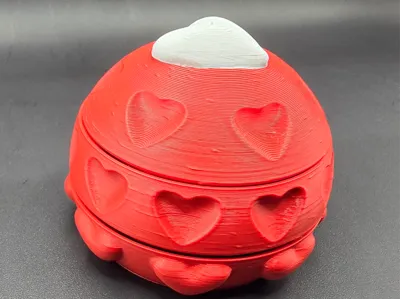 Valentine's Fidget Sphere with 3D Heart Design by PrintCraft - MakerWorld