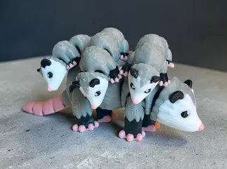 Flexi Opossum Family - Mom and Babies Magnetic Set