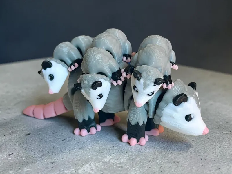 Flexi Opossum Family - Mom and Babies Magnetic Set