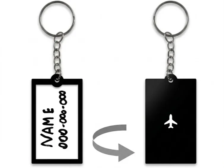 Luggage Tag / Suitcase Identifier with plane Icon