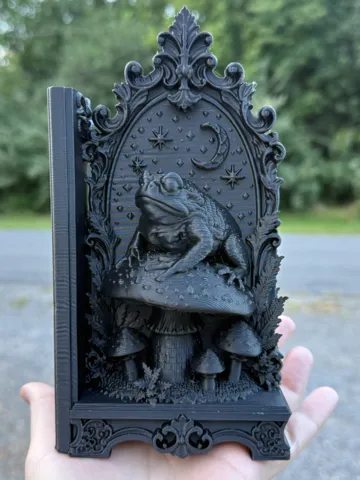 Modelo para impresión 3D: Toad on Mushroom Bookend — vista de referencia 2