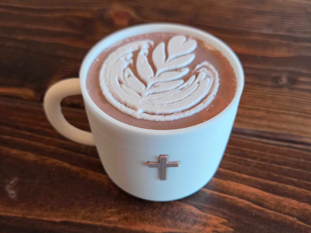 Coffee Mug Decor - Cross (Med)