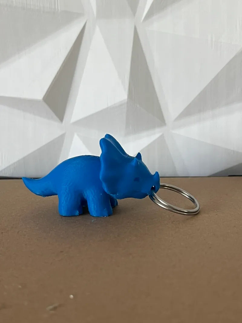 cute triceratops keychain