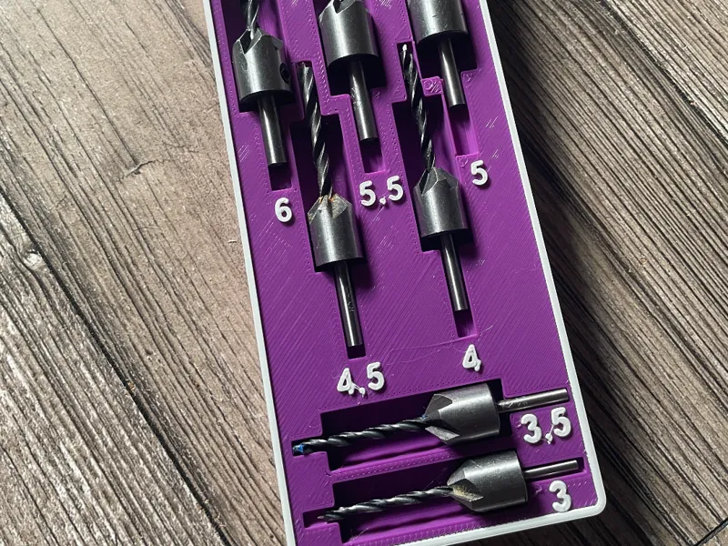 Gridfinity Box für Holzbohrer / Wood Drill Box