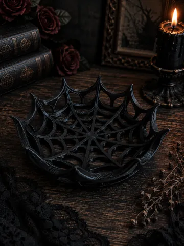 Bandeja organizadora: Gothic Spiderweb Tray | Halloween Decor — vista de referencia 2