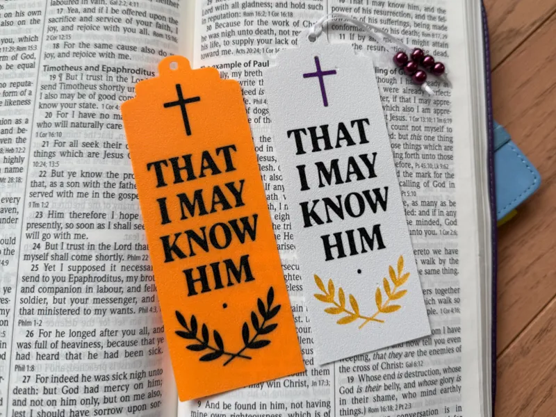 Bible bookmark “That I May Know Him" 