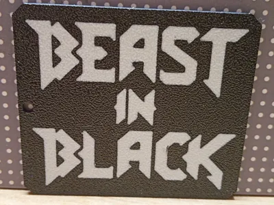 Beast in Black keychain & coaster