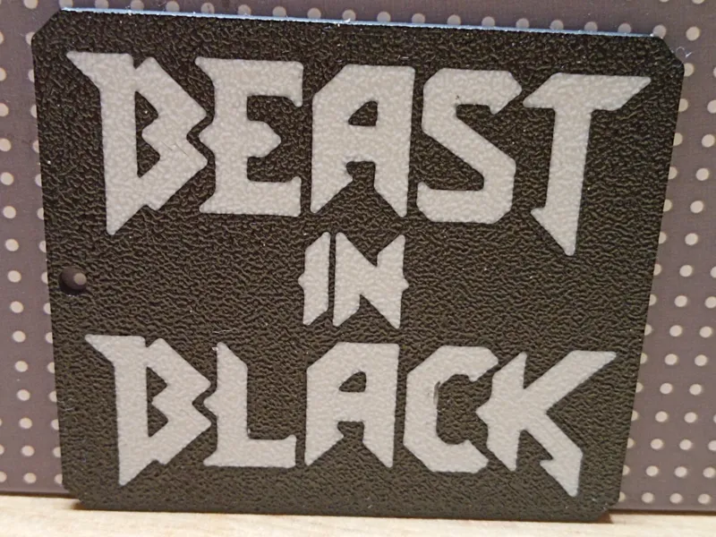 Beast in Black keychain & coaster