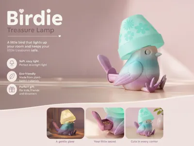 Bird Lamp With Secret Compartment