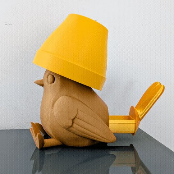 Bird Lamp With Secret Compartment