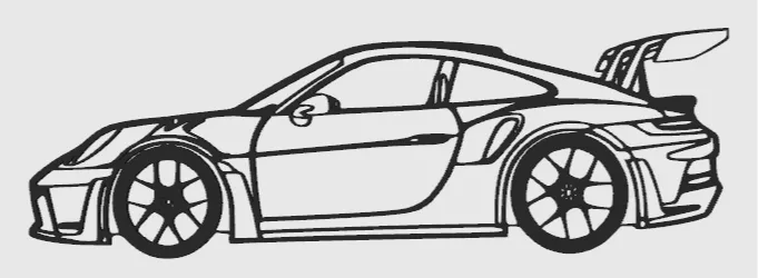 Porsche 911 GT3 RS wall art