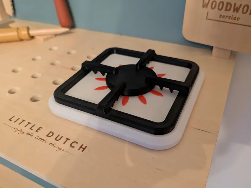 Play Kitchen Gas Burner | Toy Stove Top |Hob
