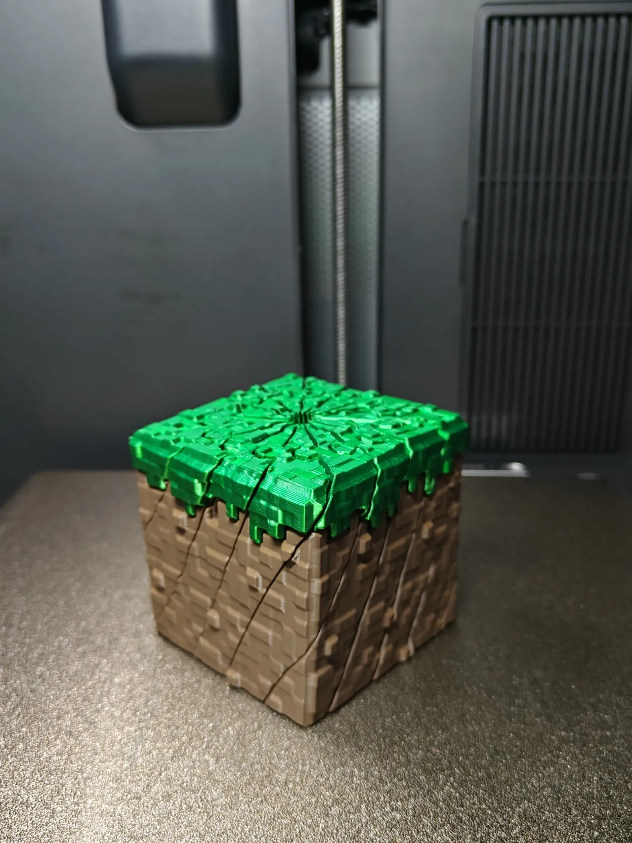 Grass Block Twisty Fidget - No AMS view 3