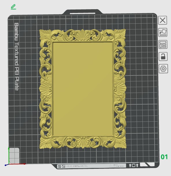 Miniatura 2 do modelo 3D Cadre baroque 