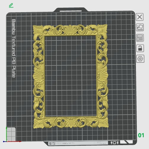 Miniatura 3 do modelo 3D Cadre baroque 