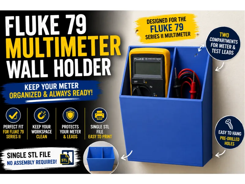 Fluke 79 Multimeter Holder / Organizer