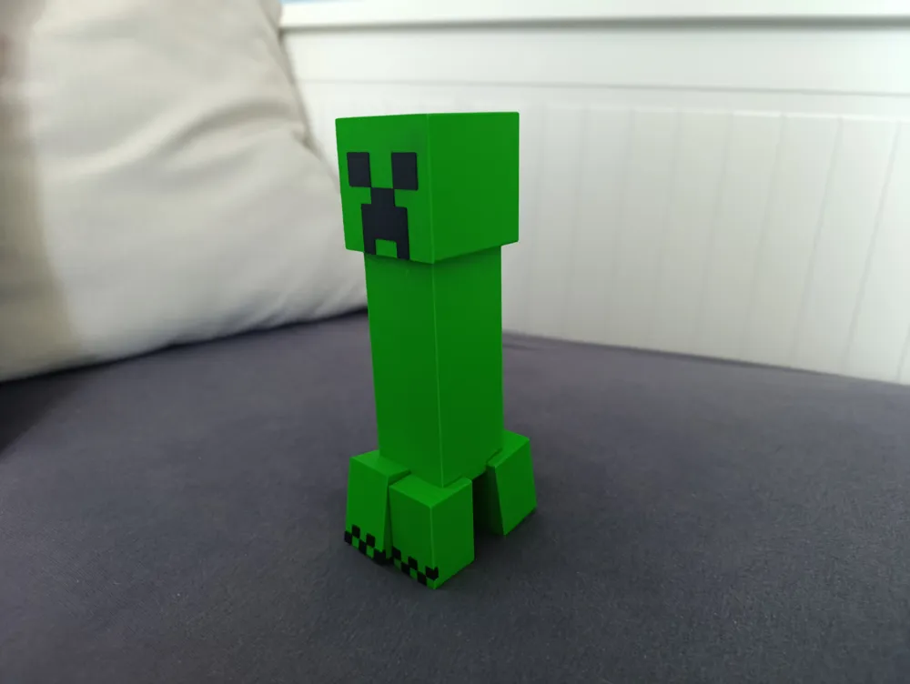 Minecraft Creeper Figure – 2 Color PLA Print - Free 3D Print Model ...