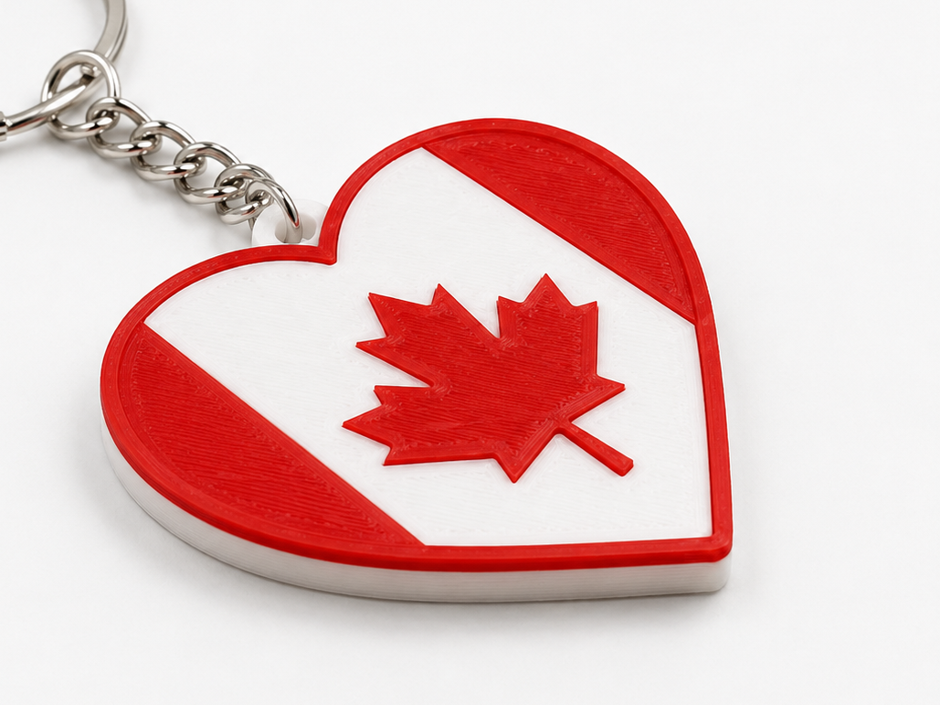 Canada Flag - Heart Shaped