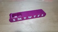 0.2mm layer, 2 walls, 15% infill, coloured text