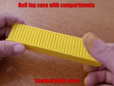 Box with  compartmets and Roll-Top Lid