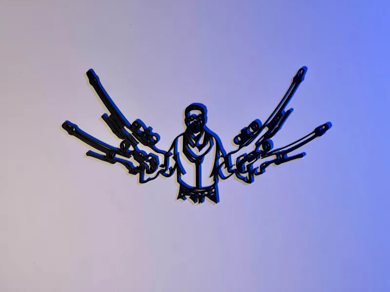 Art mural Line Art Graffiti AWP Fnatic CSGO/CS2