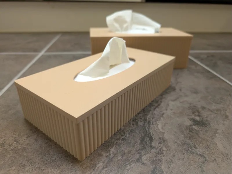 Tissue Box with stay in place Base