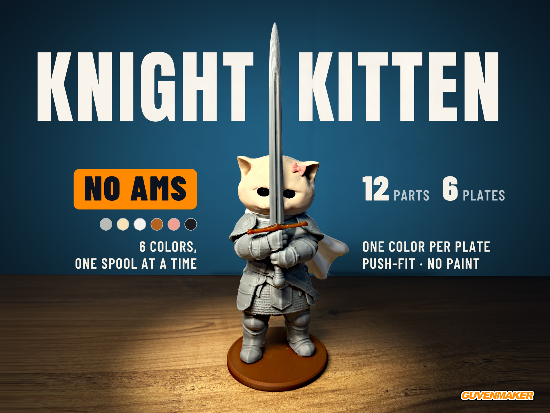 Knight Kitten - No AMS Multicolor Kit - 1